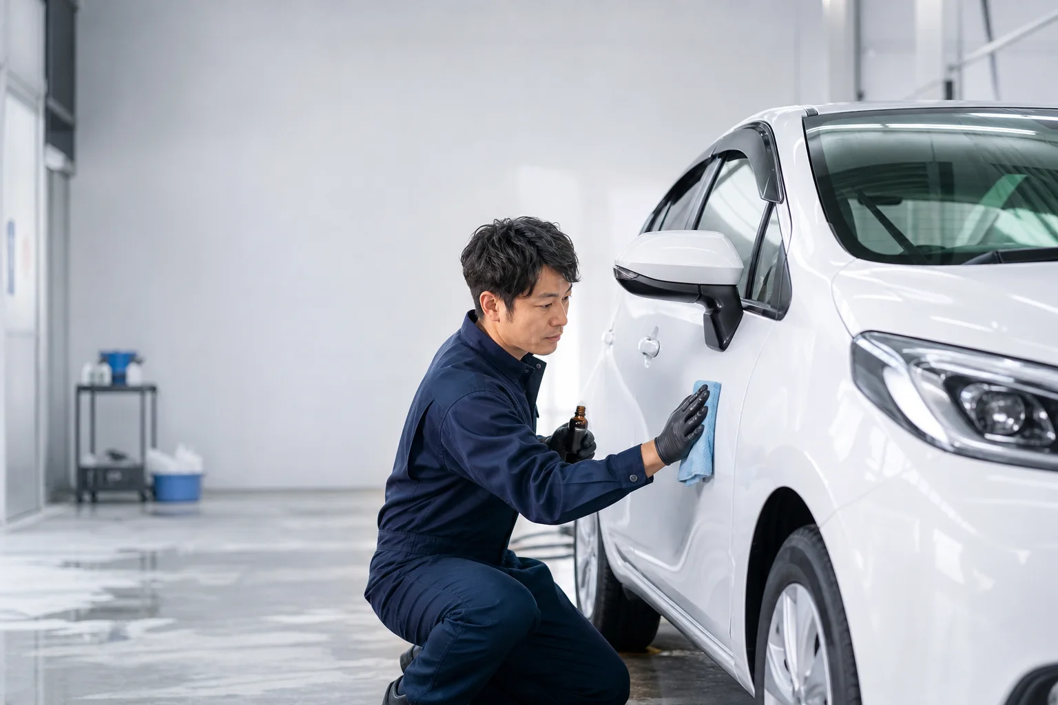 車のお手入れの対応イメージ（AI生成）